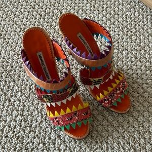 Manolo Blahnik Arpege Strappy Heels - 38.5